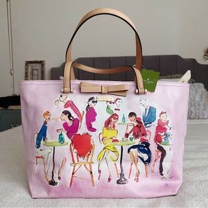 Rare Kate Spade Tote Bag “Ooh Lala Paris Cafe” Edition